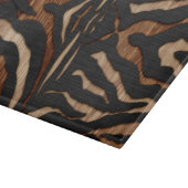 木および革シマウマのプリント カッティングボード (角)