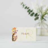 木お洒落々+Burlapモノグラム 名刺 (スタンド正面)