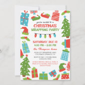 木お洒落とギフトのクリスマスラッピングパーティー 招待状 (正面)