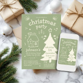 木お洒落とコテージのクリスマスパーティー 招待状