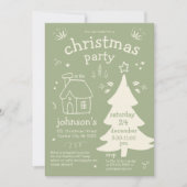 木お洒落とコテージのクリスマスパーティー 招待状 (正面)