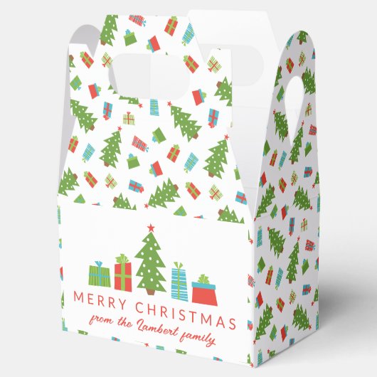 木お洒落と贈り物メリークリスマス フェイバーボックス (オープン)