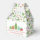 木お洒落と贈り物メリークリスマス フェイバーボックス (正面サイド)