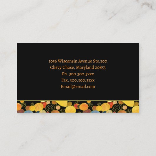 木お洒落のカスタム 名刺 (裏面)