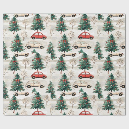 木お洒落のクリスマスの包み紙 ラッピングペーパー (フラット)