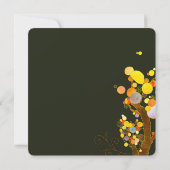 木お洒落のティール（緑がかった色）結婚の写真日付を保存 セーブザデート (裏面)