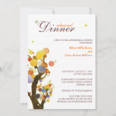 木お洒落のリハ結婚ーサルディナー 招待状 (正面)