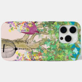 木お洒落の鳥の明るい色のミュージカル・ノート Case-Mate iPhoneケース (裏面 (横))