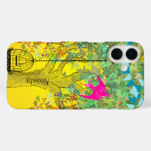 木お洒落の鳥の明るい色のミュージカル・ノート Case-Mate iPhoneケース (裏面 (横))