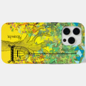 木お洒落の鳥の明るい色のミュージカル・ノート Case-Mate iPhoneケース (裏面 (横))