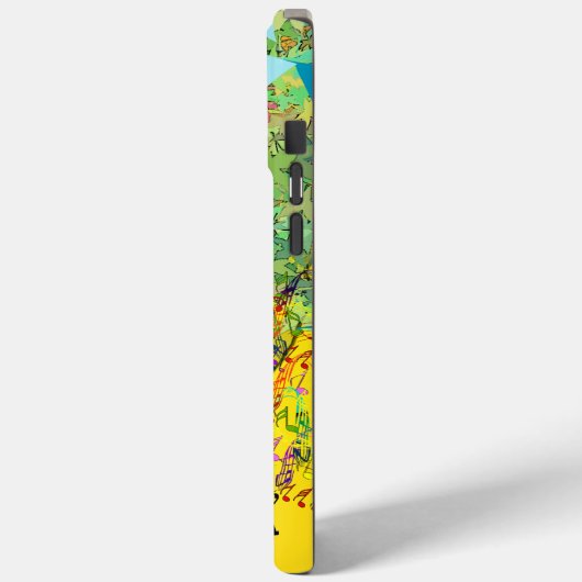 木お洒落の鳥の明るい色のミュージカル・ノート Case-Mate iPhoneケース (裏面 / 左)