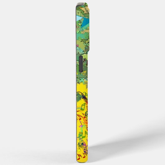 木お洒落の鳥の明るい色のミュージカル・ノート Case-Mate iPhoneケース (裏面 / 右)