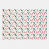 木お洒落付きクリカラフルスマス ラッピングペーパーシート (正面2)