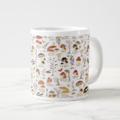 木お洒落地きのこ模様 ジャンボコーヒーマグカップ (正面右)