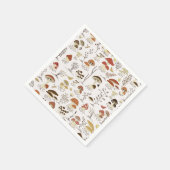 木お洒落地きのこ模様 スタンダードカクテルナプキン (角)