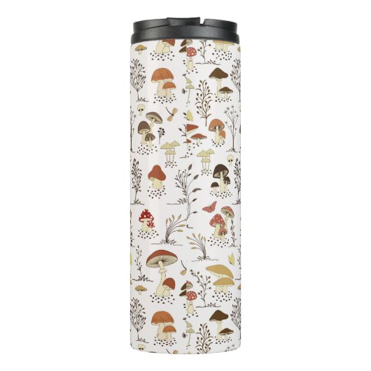 木お洒落地きのこ模様 タンブラー (裏面)