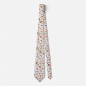 木お洒落地きのこ模様 ネクタイ (正面)