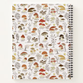 木お洒落地きのこ模様 ノートブック (裏面)