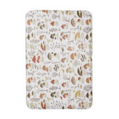 木お洒落地きのこ模様 バスマット (正面縦)