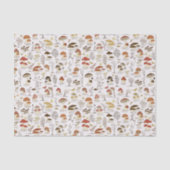 木お洒落地きのこ模様 薄葉紙 (正面)