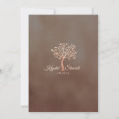 木お洒落結婚の 招待状 (裏面)