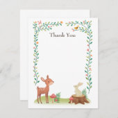 木お洒落陸動物 サンキューカード (正面/裏面)