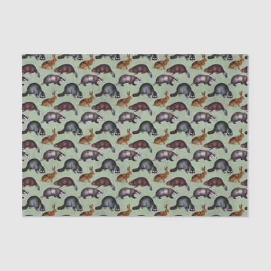 木お洒落陸動物 薄葉紙 (正面)