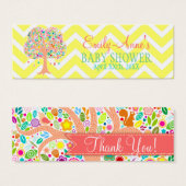 木お洒落 – 赤ちゃんシャワー「ありがとう」ラベル (正面&裏面)