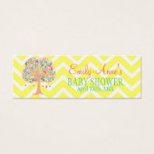 木お洒落 – 赤ちゃんシャワー「ありがとう」ラベル (正面)