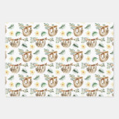 木からぶら下がったのナマケモノ ラッピングペーパーシート (正面2)