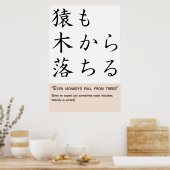 木からサル秋 ポスター (キッチン)
