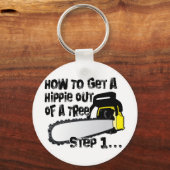 木からヒッピーを取り出す キーホルダー (正面)