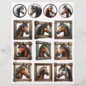 木かわいらしの枠を見動揺してている馬 (正面)