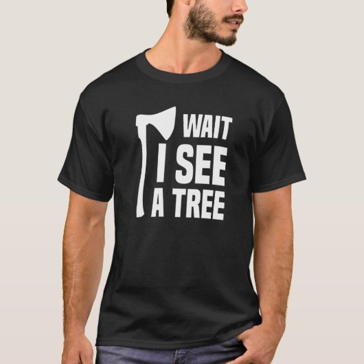 木がある 樹木医 キヌヤ ツリーマン 林業 Tシャツ (正面)