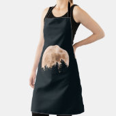 木がシルエットになって満月 エプロン (インサイチュ)