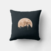 木がシルエットになって満月 クッション (裏面)