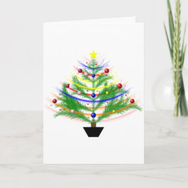 木が付いているクリスマスカード シーズンカード