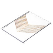 木が付いている白い最小主義のシェブロン ノートブック (左側)