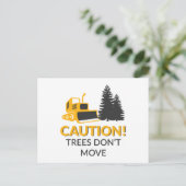 木が動かないよう注意 ポストカード (スタンド正面)