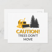 木が動かないよう注意 ポストカード (正面/裏面)