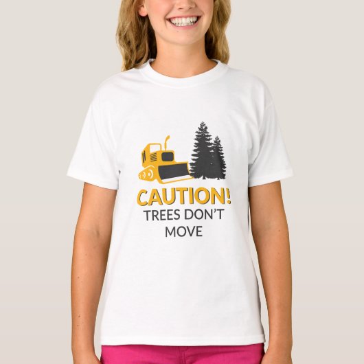 木が動かないよう注意 Tシャツ (正面)