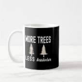 木が増えて穴が減る クリスマスのセーター コーヒーマグカップ (左)