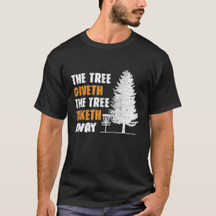 木が木に生えるフリスビー遠くにディスク Tシャツ