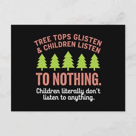 木が空に聞耳を傾け教える シーズンポストカード (正面)