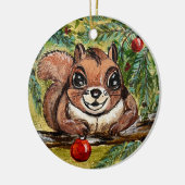 木が見える素晴らし! セラミックオーナメント (左)