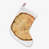 木が鳴る。水彩イラストレーション。手引き スモールクリスマスストッキング (正面 (吊り時))