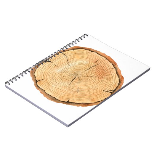 木が鳴る。水彩イラストレーション。手引き ノートブック (左側)