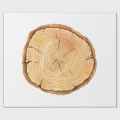 木が鳴る。水彩イラストレーション。手引き ラッピングペーパー (フラット)