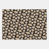 木きのこ模様 ラッピングペーパーシート (正面3)