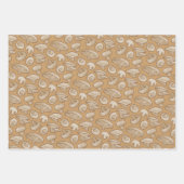 木きのこ模様 ラッピングペーパーシート (正面2)